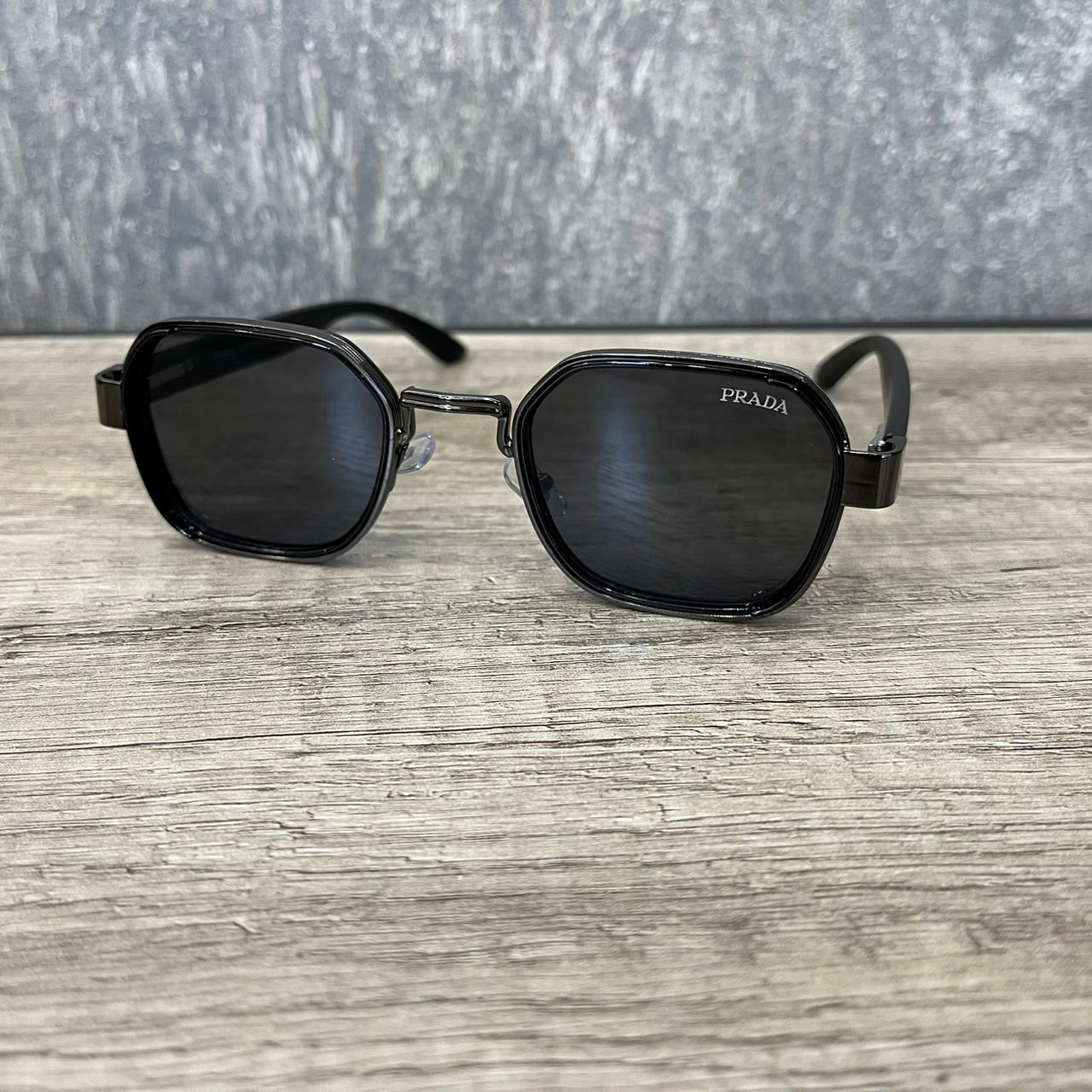 Prada Hexagon Black Sunglasses