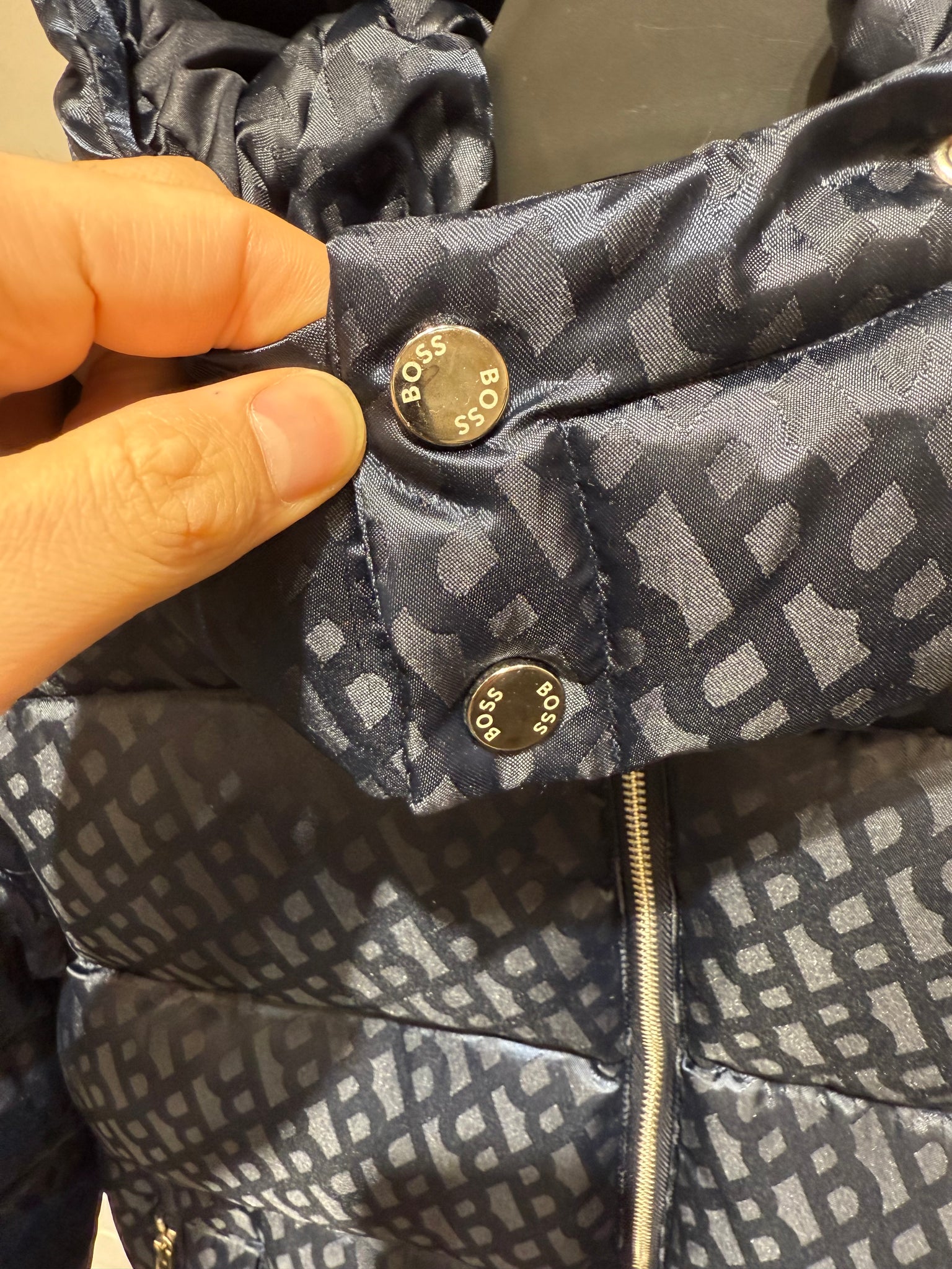 Hugo Boss Blue Logo Puffer