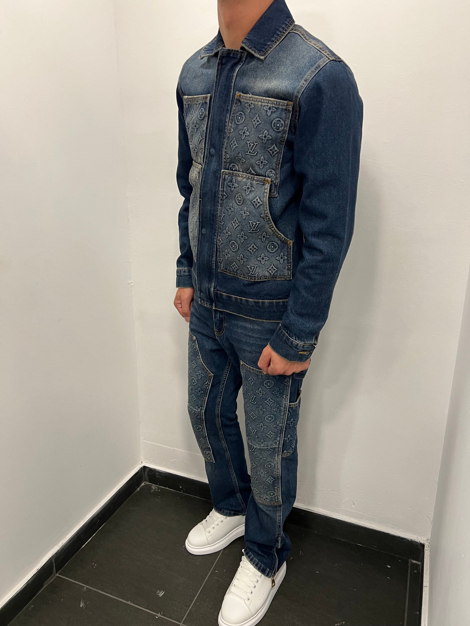 Lv Denim Carpenter Set