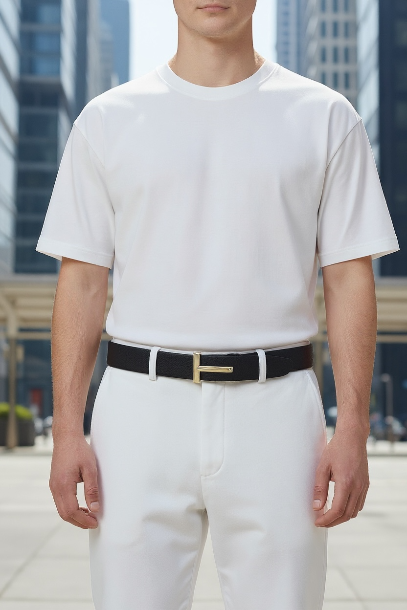 Tom Ford T Icon Black/Gold Belt