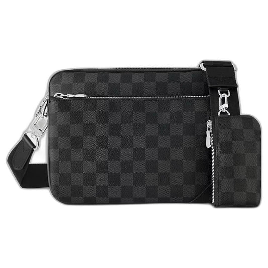 Lv Trio Messenger Grey/Black Damier