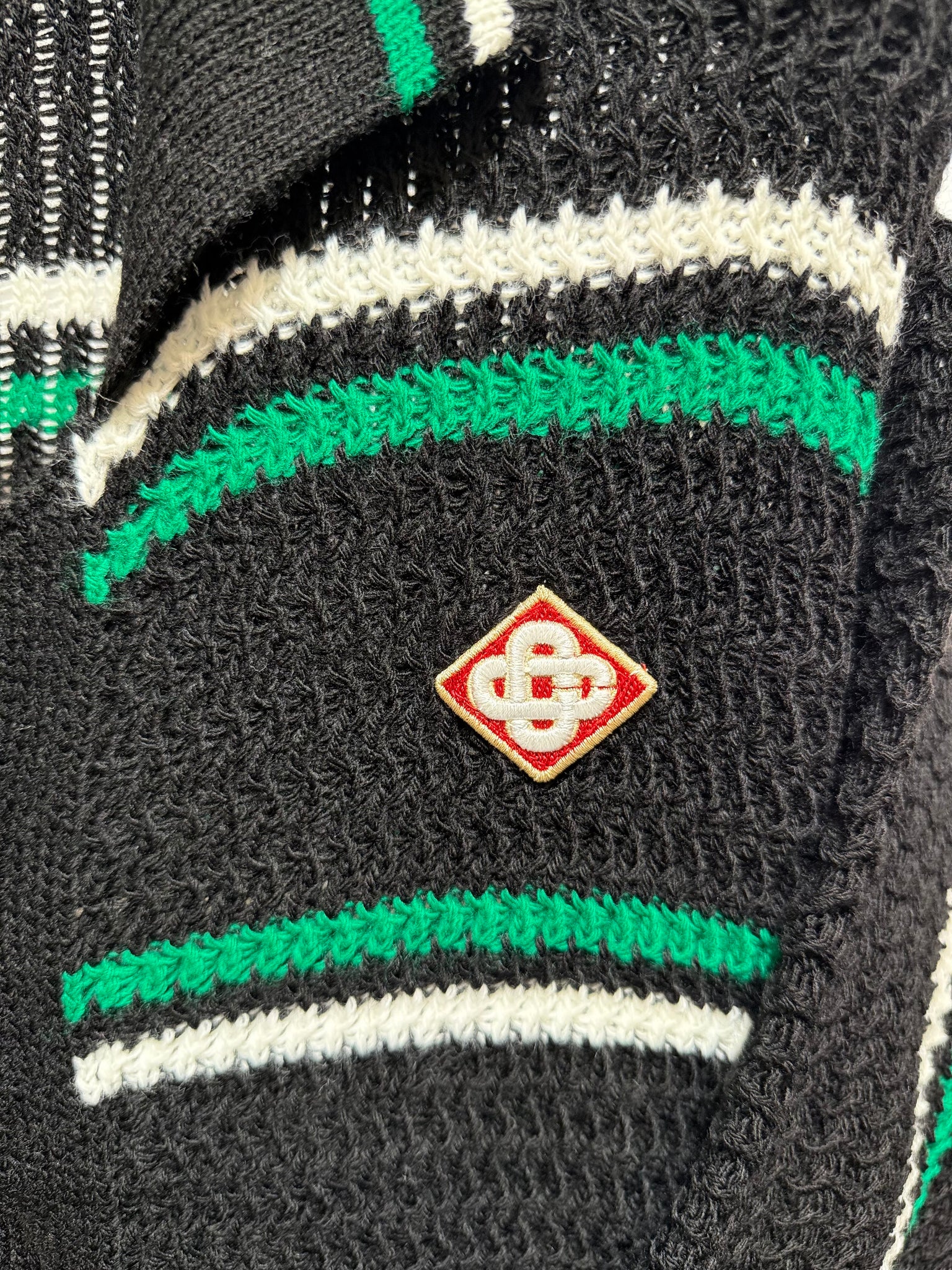 Casablanca Black Buttoned Knitwear