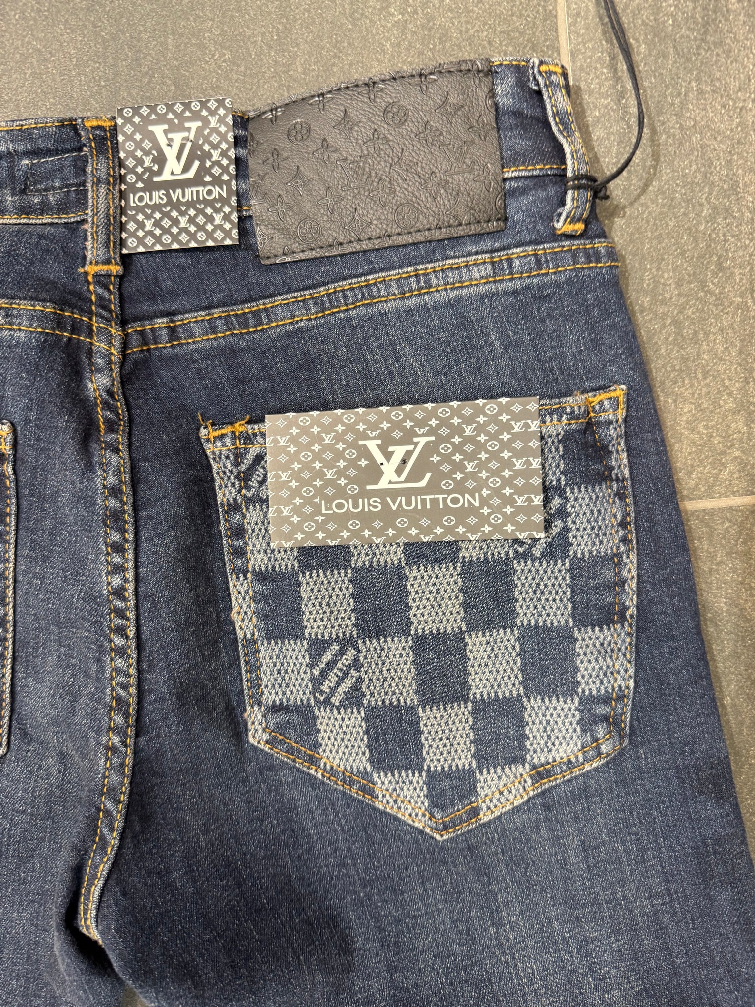 Lv Damier Pocket Jeans