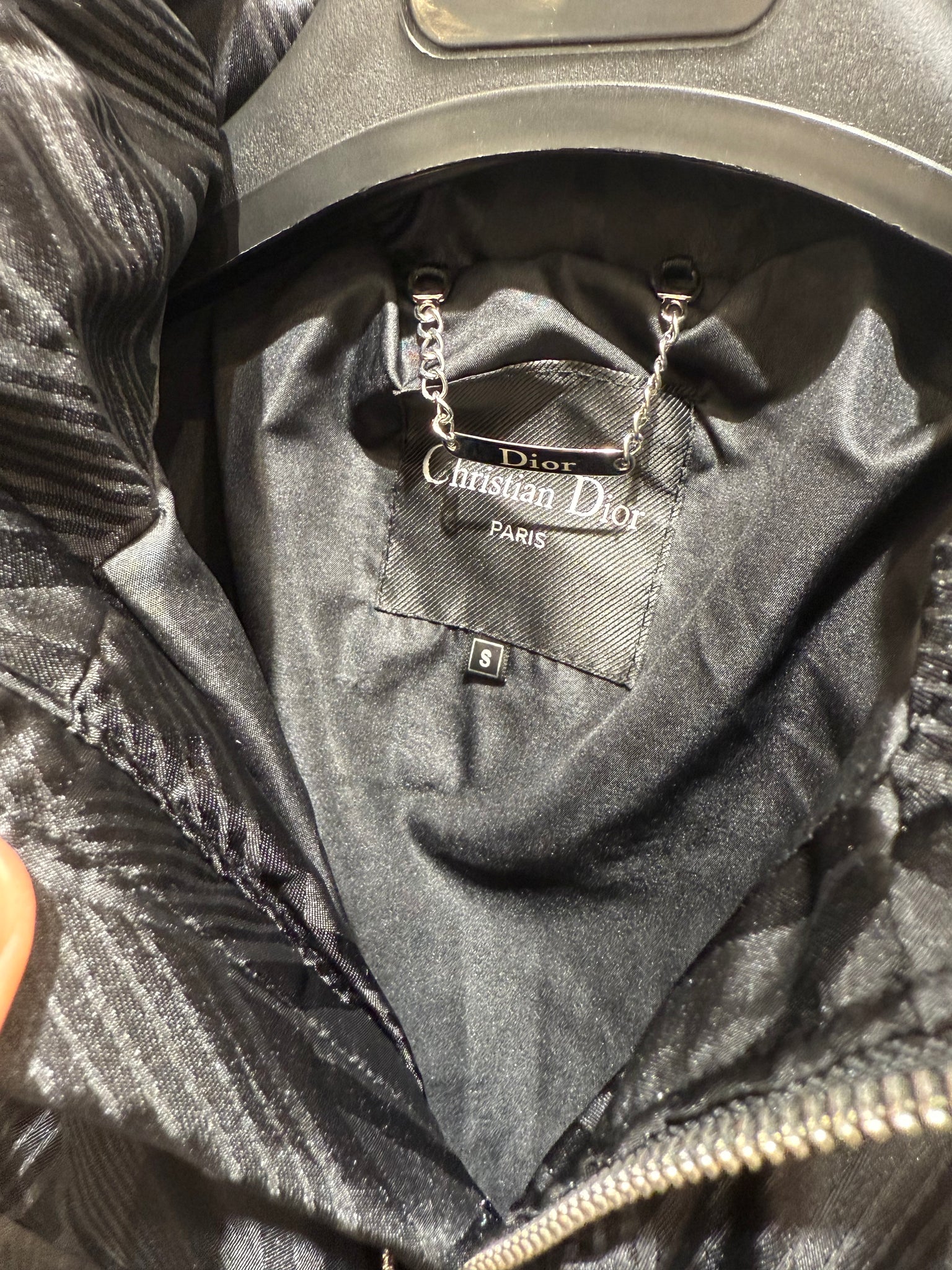 Dior Black Puffer Logo
