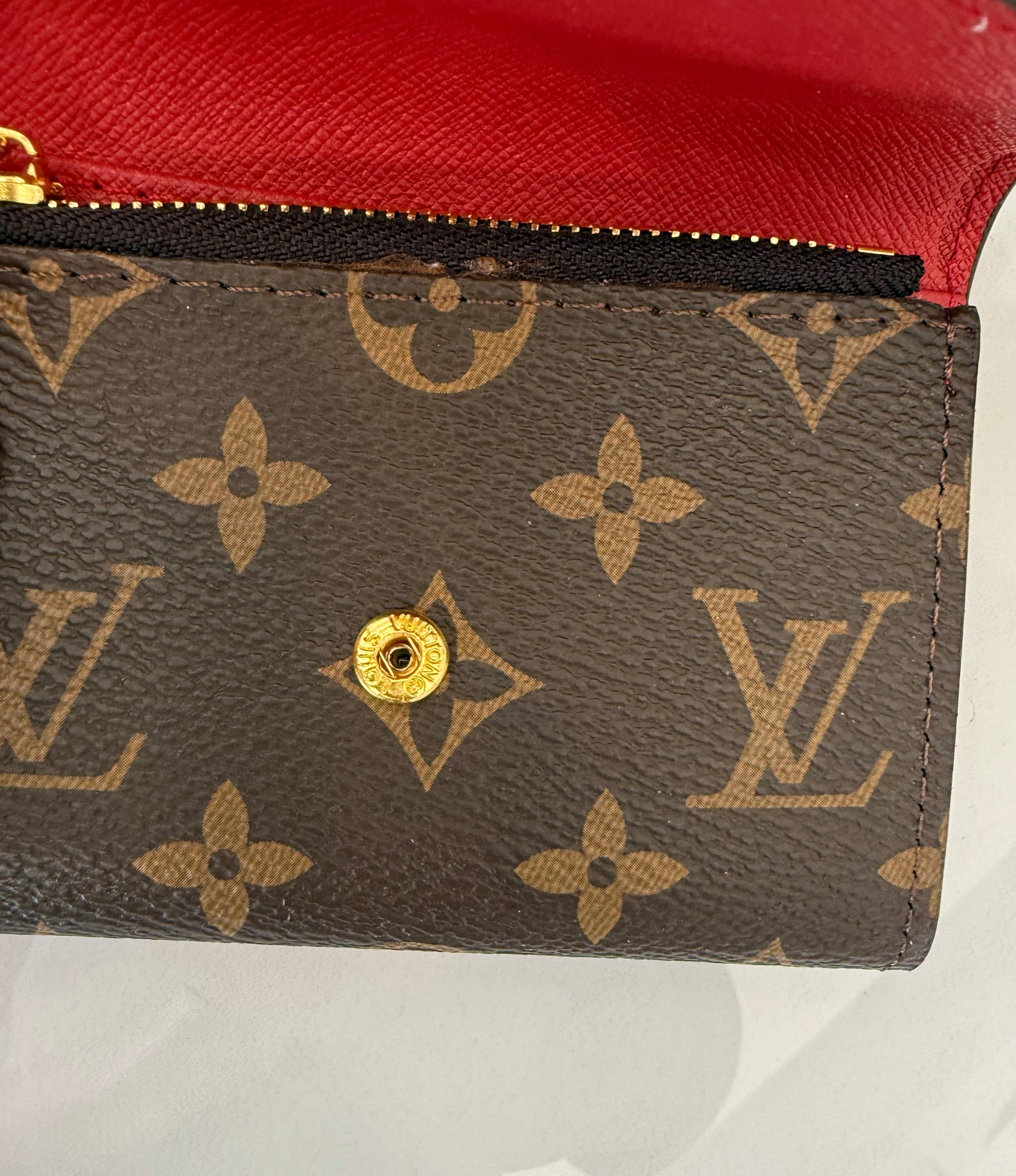 Lv Wallet Victorine Monogram Red