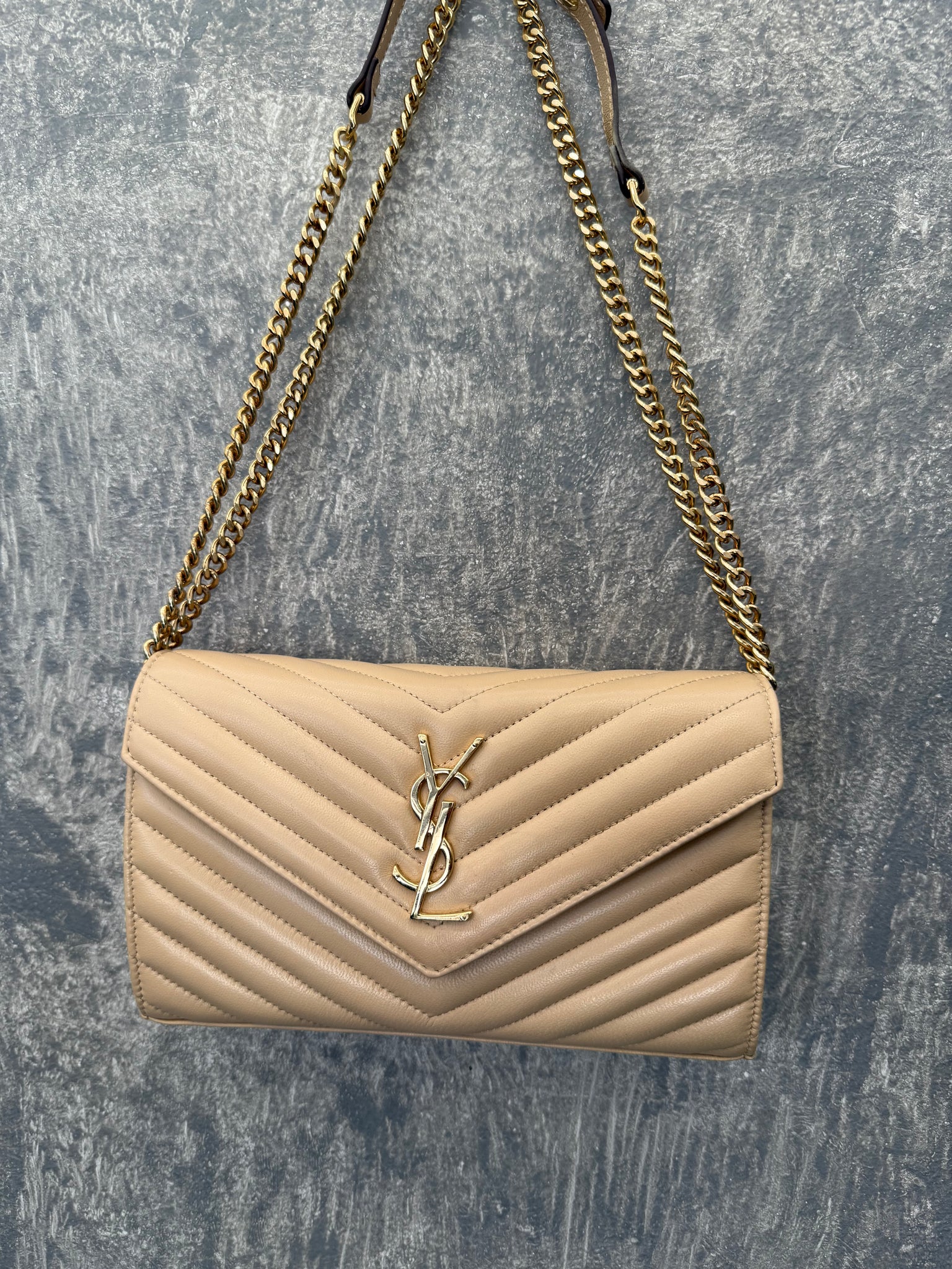 Ysl Clutch Beige