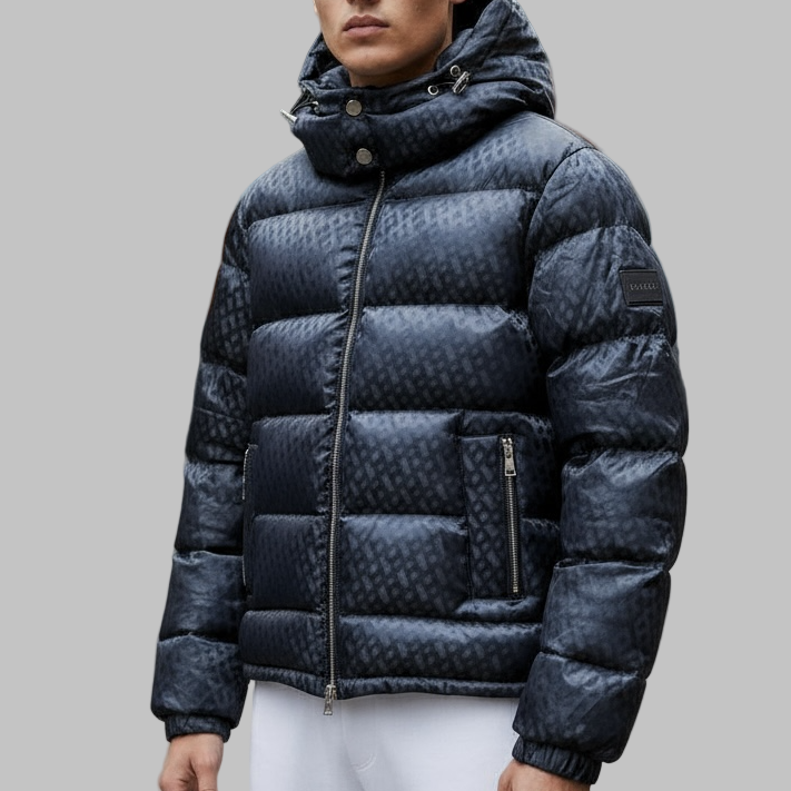 Hugo Boss Blue Logo Puffer