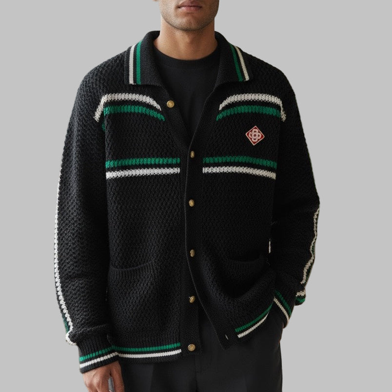 Casablanca Black Buttoned Knitwear