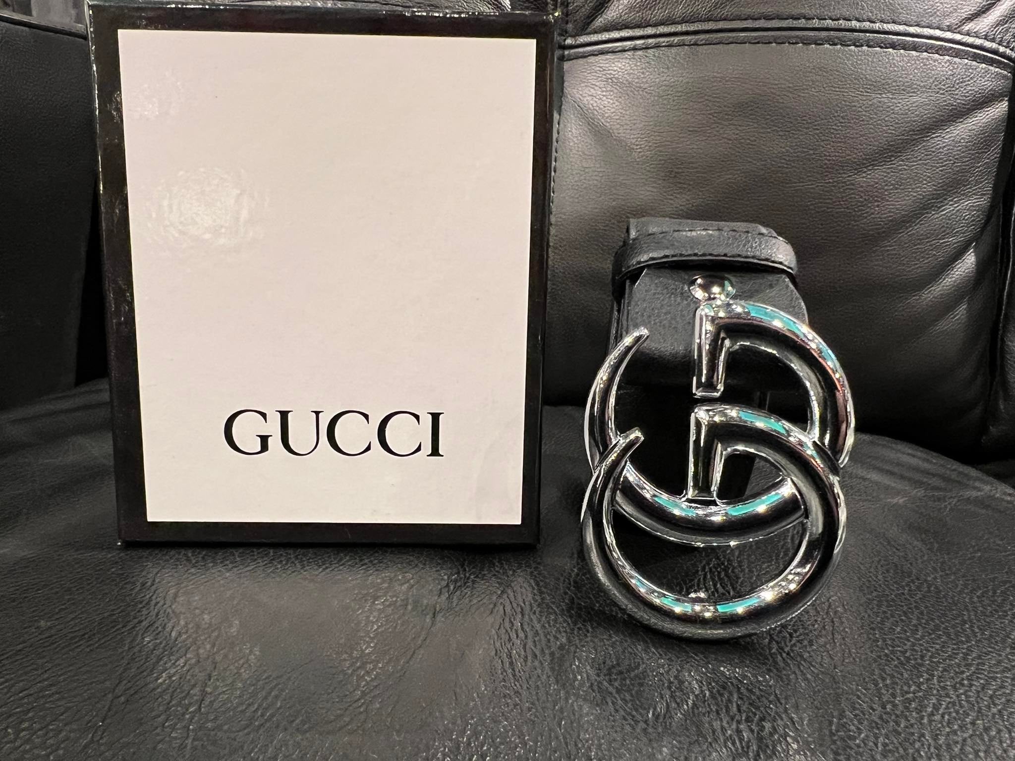 Gucci Belt Black Silver