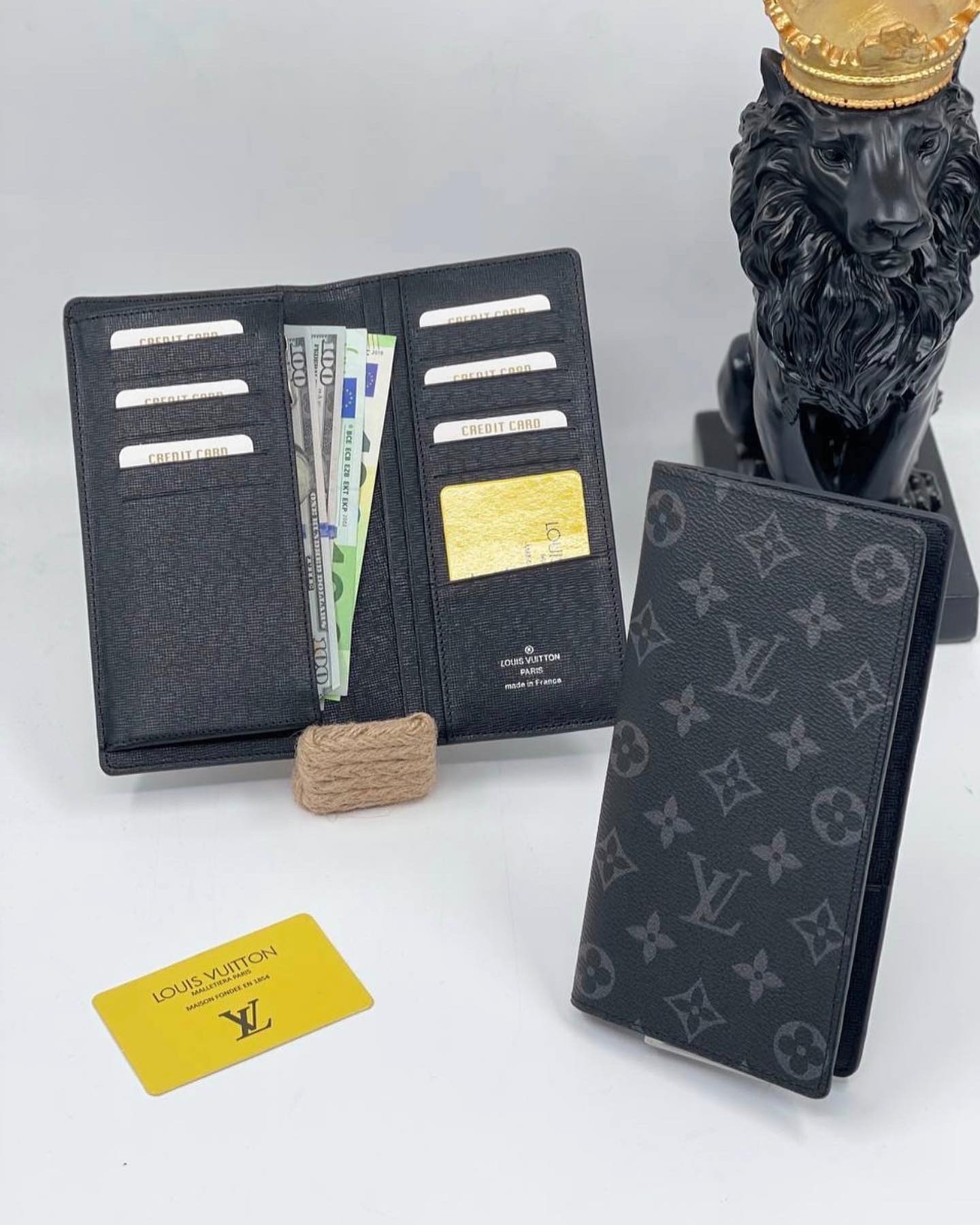 Lv Brazza Wallet Grey Monogram